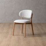 Coraline Fabric Dining Chair - Ivory - 1