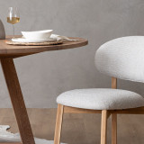 Coraline Fabric Dining Chair - Ivory - 3