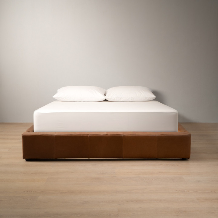 Montanelle Leather Bed Base - King XL - Cinnamon - 1