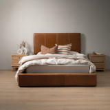 Montanelle Leather Bed Base - King XL - Cinnamon - 2