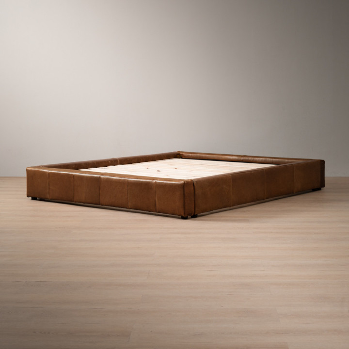 Montanelle Leather Bed Base - King XL - Cinnamon - 5
