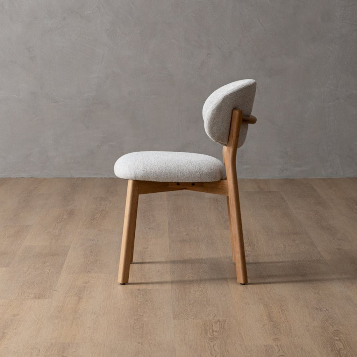 Coraline Fabric Dining Chair - Ivory - 7