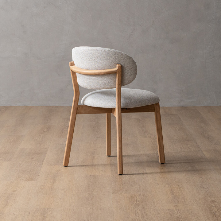 Coraline Fabric Dining Chair - Ivory - 8