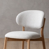 Coraline Fabric Dining Chair - Ivory - 9