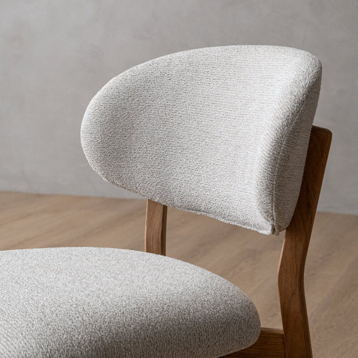 Coraline Fabric Dining Chair - Ivory - 10