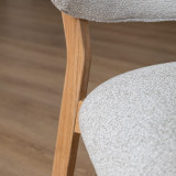 Coraline Fabric Dining Chair - Ivory - 11