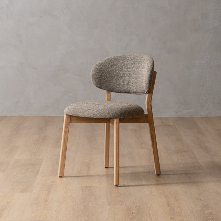 Coraline Fabric Dining Chair - Fossil - 1