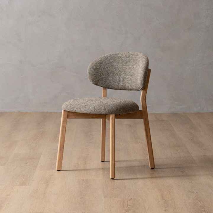 Coraline Fabric Dining Chair - Fossil - 1