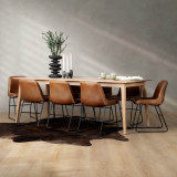 Demo - Hand-Stitched Leather Dining Chair - Butterscotch - 2