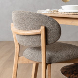 Coraline Fabric Dining Chair - Fossil - 4