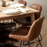 Demo - Hand-Stitched Leather Dining Chair - Butterscotch - 7