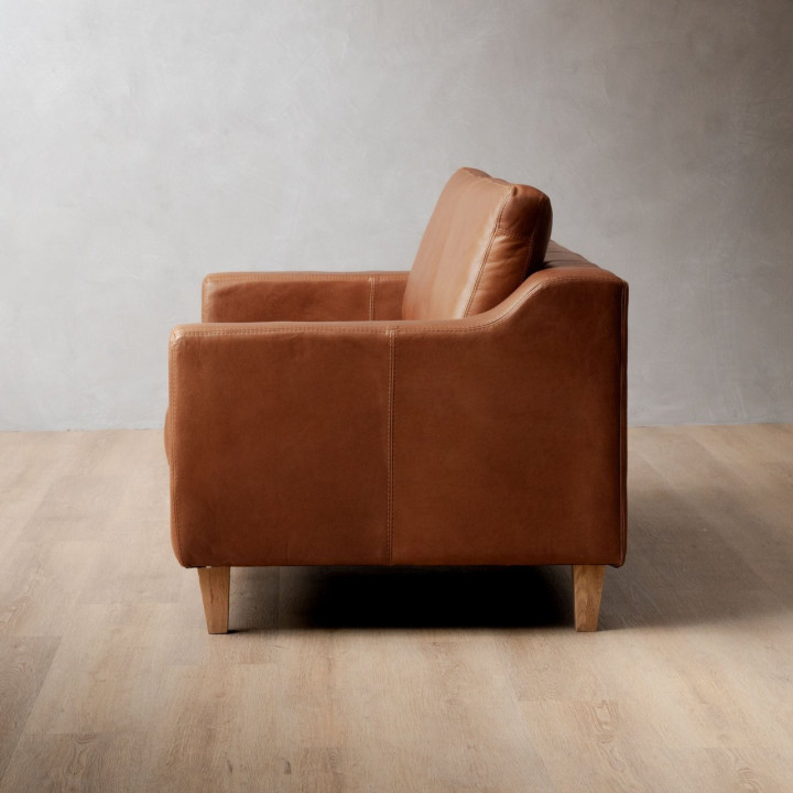 Demo - Douglas  3-Seater Leather Couch - Butterscotch - 3