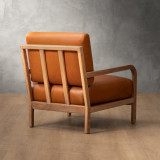 Vrede Leather Armchair - Oak - Ginger - 7