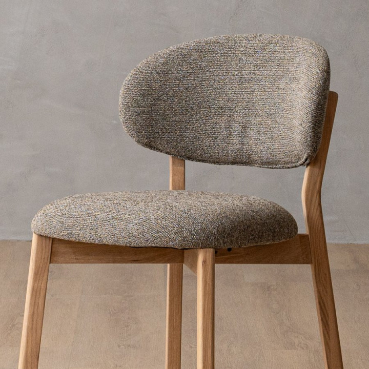 Coraline Fabric Dining Chair - Fossil - 8