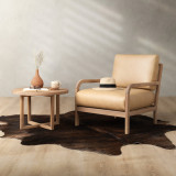 Vrede Leather Armchair - Oak - Desert - 2