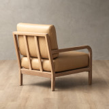 Vrede Leather Armchair - Oak - Desert - 6