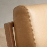 Vrede Leather Armchair - Oak - Desert - 7