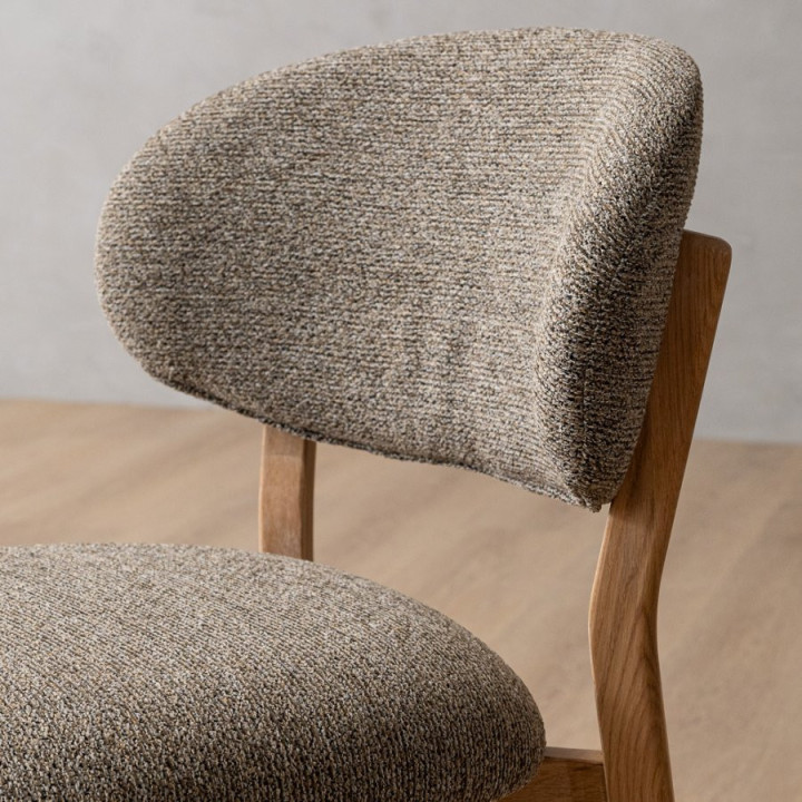 Coraline Fabric Dining Chair - Fossil - 9