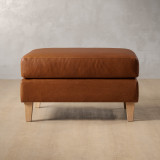 Douglas Leather Ottoman - Butterscotch - 2