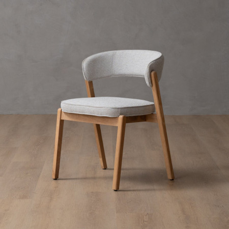 Lucian Fabric Dining Chair - Ivory - 1