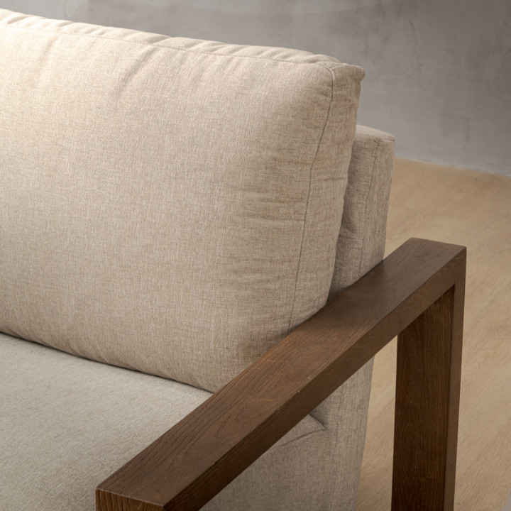 Dravenso Fabric Armchair - Dusted Taupe - 6