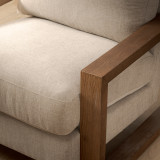 Dravenso Fabric Armchair - Dusted Taupe - 7