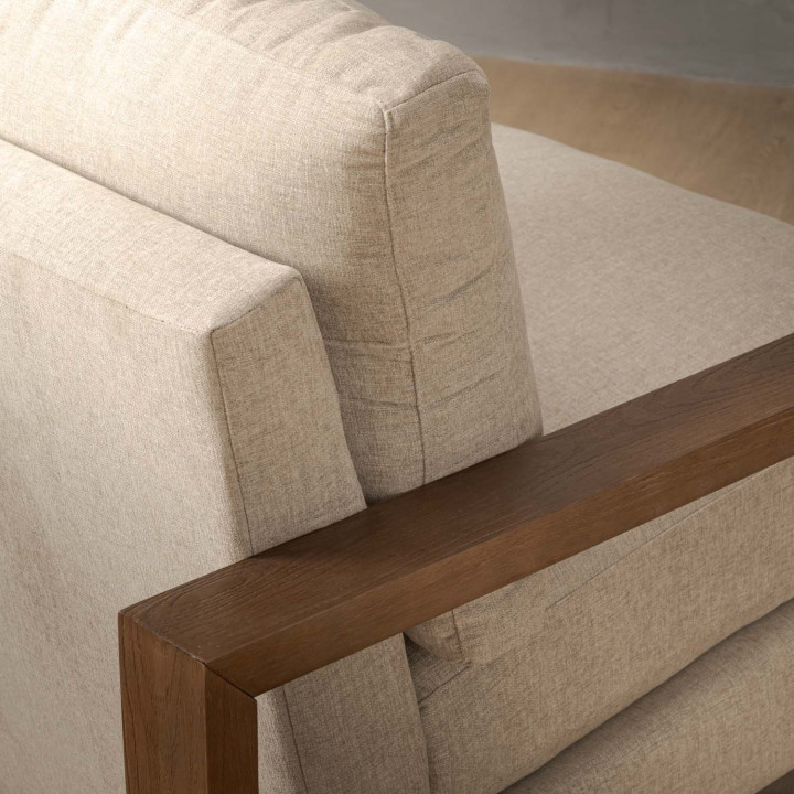 Dravenso Fabric Armchair - Dusted Taupe - 8