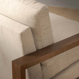 Dravenso Fabric Armchair - Dusted Taupe - 8