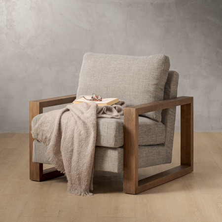 Dravenso Fabric Armchair - Forest Ash