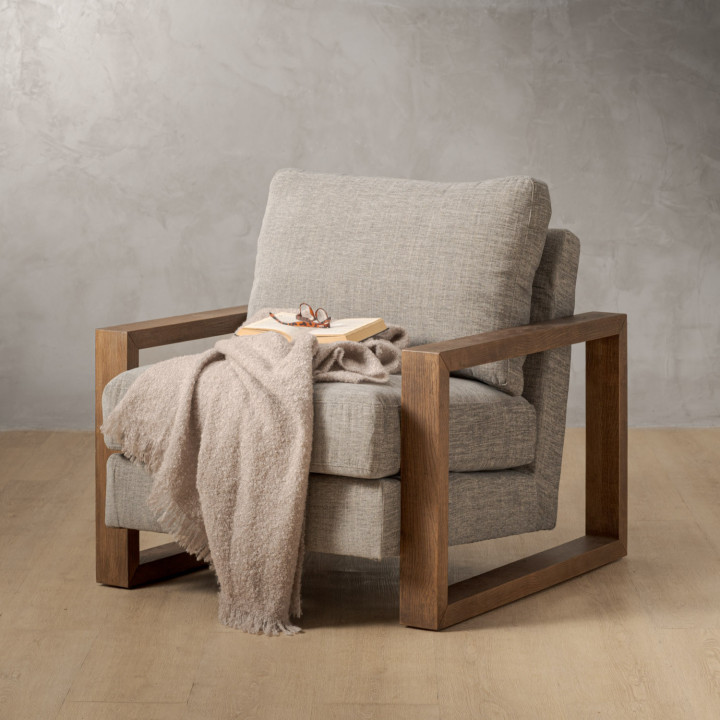 Dravenso Fabric Armchair - Forest Ash - 2