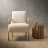 Palmiet Fabric Armchair - Oak - Monarch Luna - 2