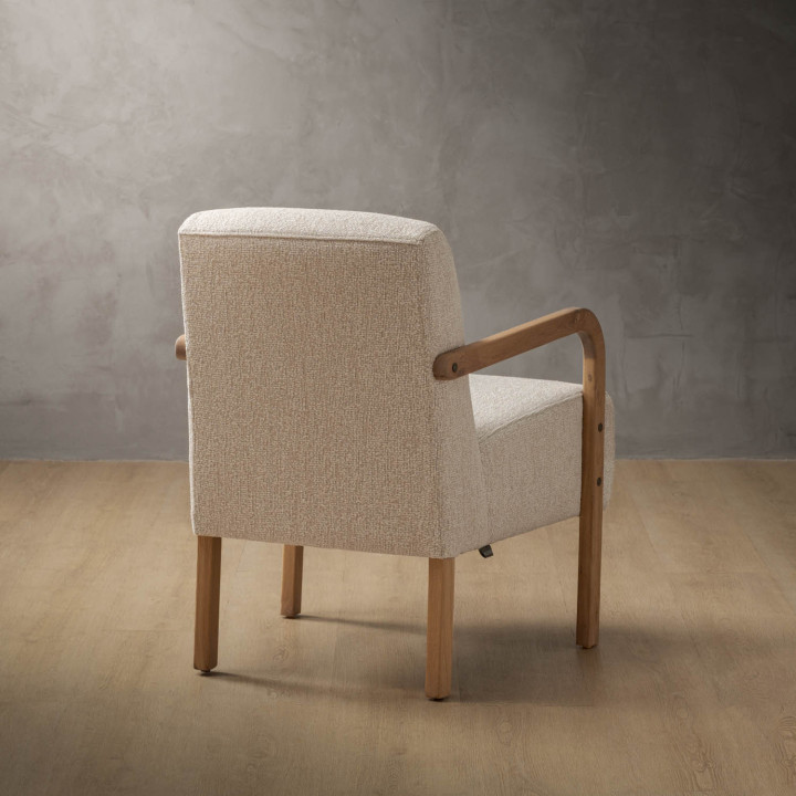 Palmiet Fabric Armchair - Oak - Monarch Luna - 6
