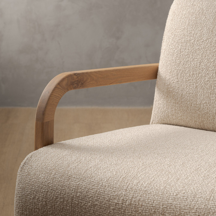 Palmiet Fabric Armchair - Oak - Monarch Luna - 8