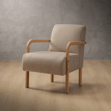 Palmiet Fabric Armchair - Oak - Monarch Sandpiper - 1