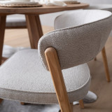 Lucian Fabric Dining Chair - Ivory - 3