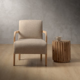Palmiet Fabric Armchair - Oak - Monarch Sandpiper - 2