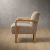 Palmiet Fabric Armchair - Oak - Monarch Sandpiper - 4