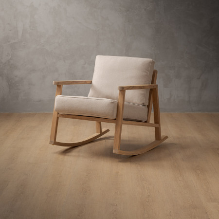 Arabella Fabric Rocking Chair - Oak - Nordic Sand - 1