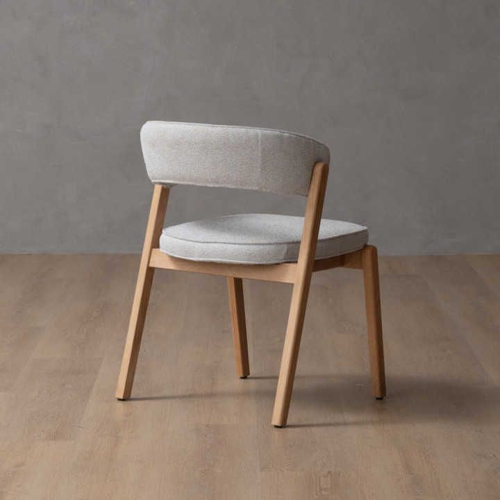 Lucian Fabric Dining Chair - Ivory - 6