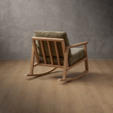 Arabella Fabric Rocking Chair - Oak - Olive Wave - 5