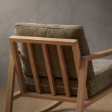 Arabella Fabric Rocking Chair - Oak - Olive Wave - 6