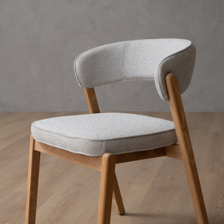 Lucian Fabric Dining Chair - Ivory - 7
