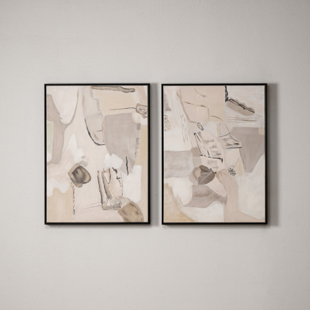 Timeless Veil - Hand Painted Wall Art - Set Of 2 - 1