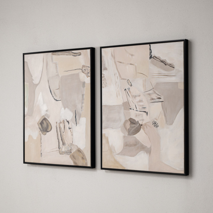 Timeless Veil - Hand Painted Wall Art - Set Of 2 - 3