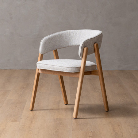 Marbella Fabric Dining Chair - Ivory - 1