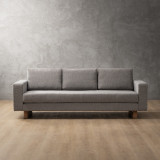 Clarkson 3-Seater Fabric Couch - Fennel Grey - 1