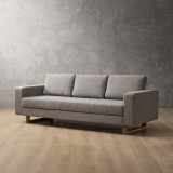 Clarkson 3-Seater Fabric Couch - Fennel Grey - 2