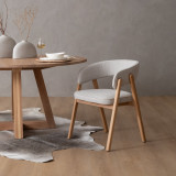 Marbella Fabric Dining Chair - Ivory - 2