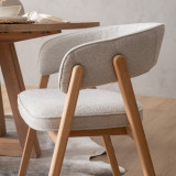 Marbella Fabric Dining Chair - Ivory - 3