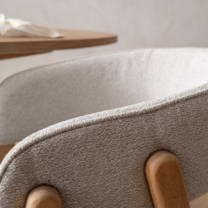 Marbella Fabric Dining Chair - Ivory - 5